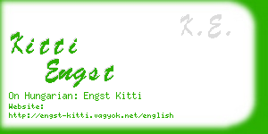 kitti engst business card